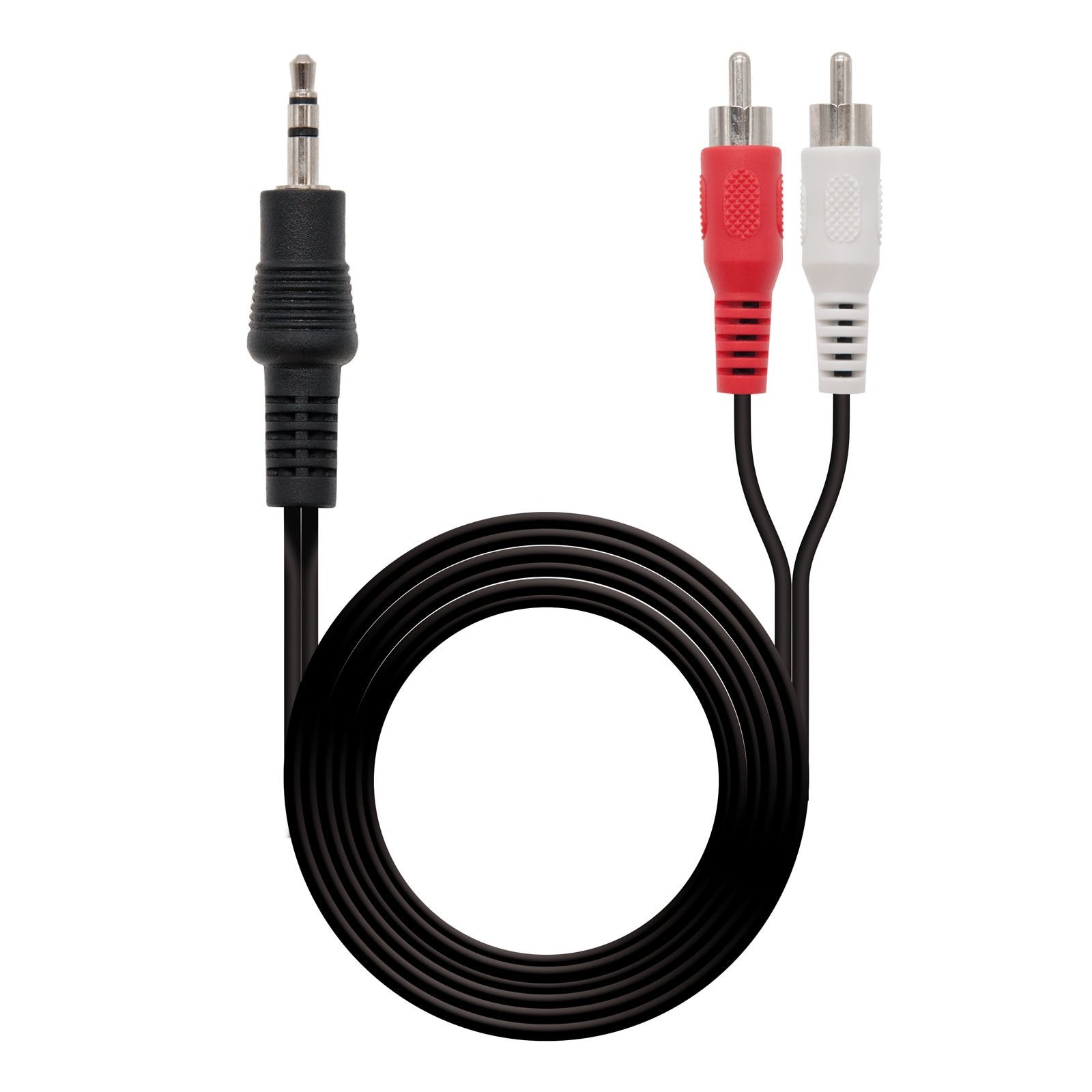 EAN 8433281001107 - Nanocable 10.24.0305 cable de audio 5 m 3,5mm 2 x RCA Negro imagen 3