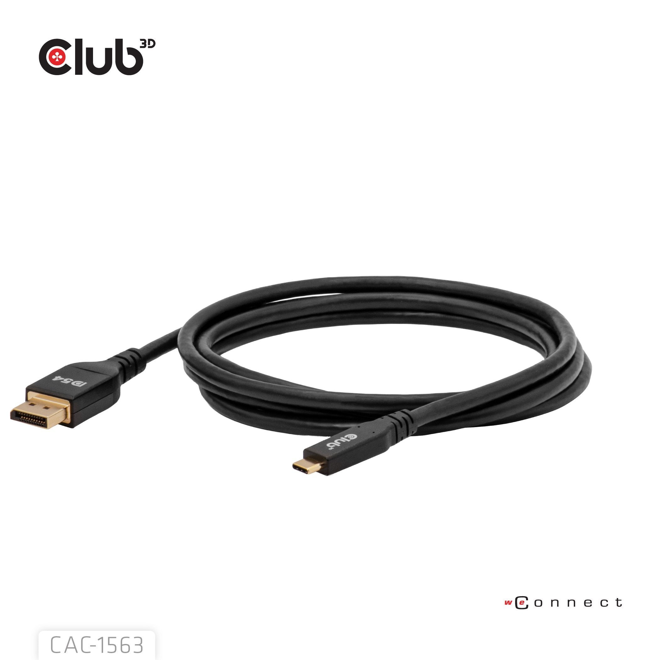 Club3d Cable Usb Typ C <-> Dp 2.1 2m 8k120hz M M