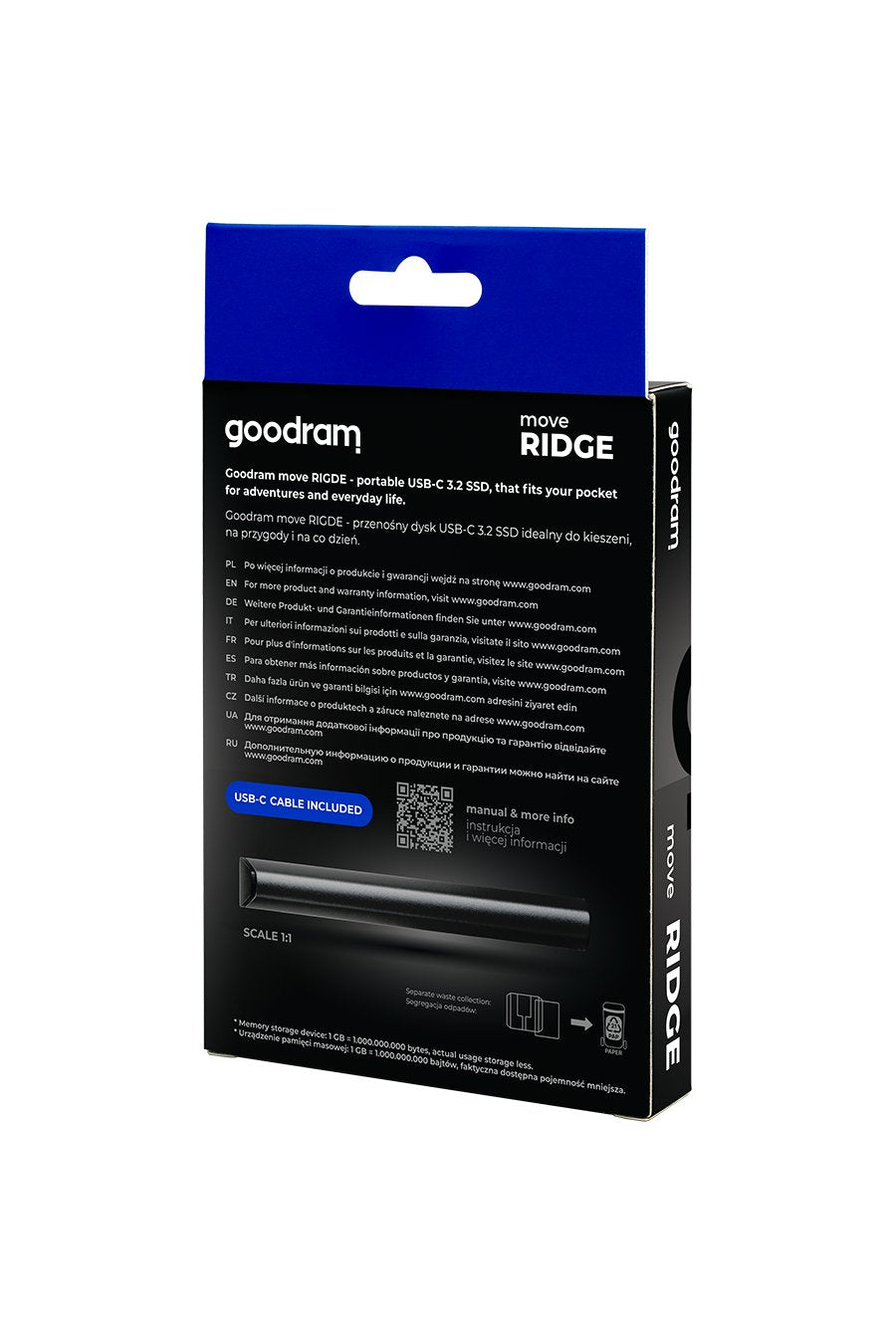 EAN 5908267913062 - Goodram SSDR-GMRE-02T-K0 unidad externa de estado sólido 2 TB 3.2 Gen 2 (3.1 Gen 2) Negro imagen 9