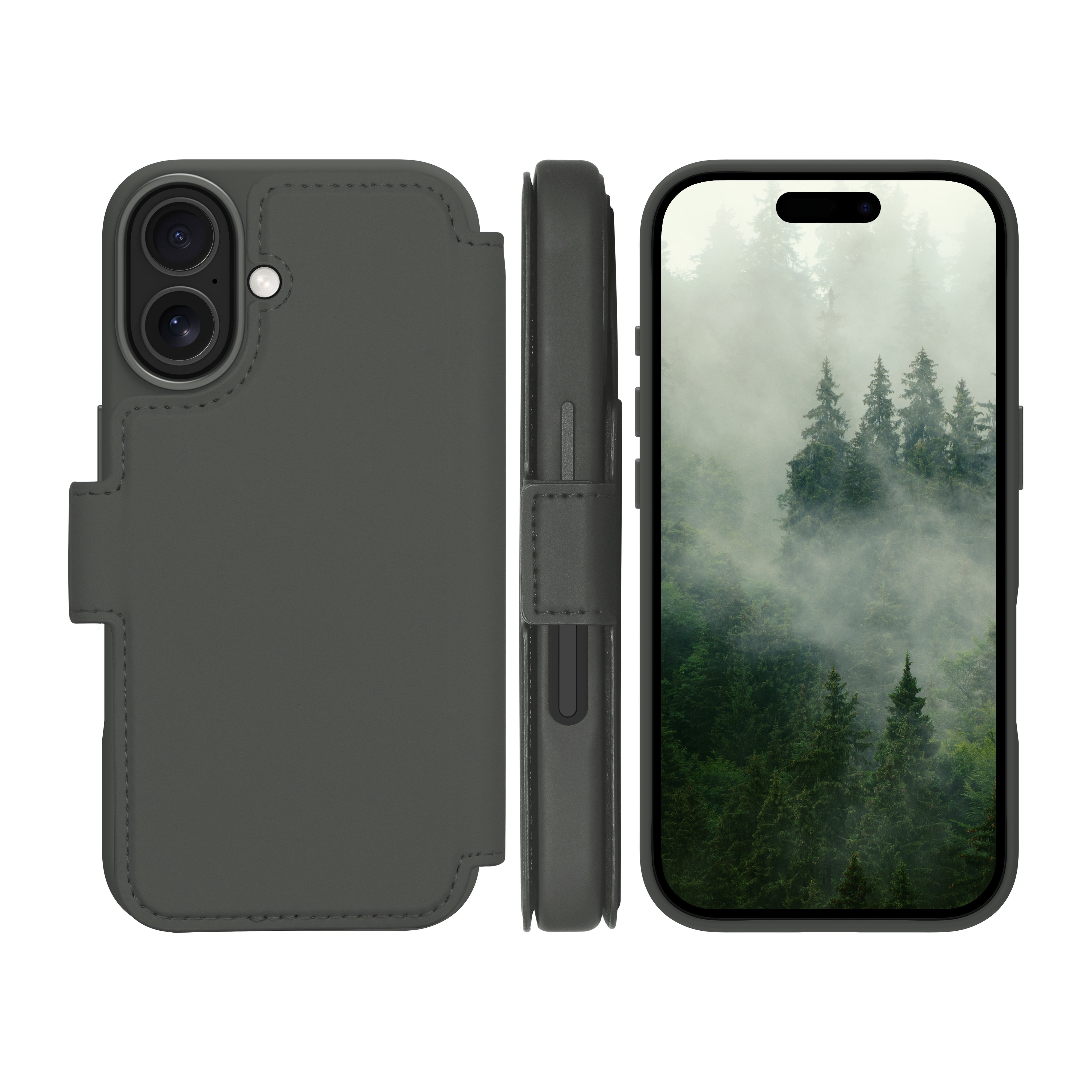 Dbramante1928 Lynge Funda Con Tapa Para Teléfono Móvil Compatibilidad Con Magsafe Sombra Del Bosque