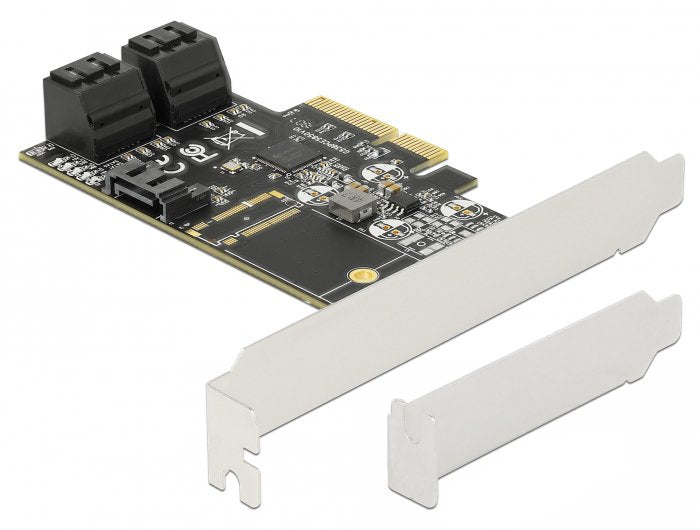 Delock Sata Tarjeta Pci Express X4 De 5 Puertos - Factor De Forma De Perfil Bajo