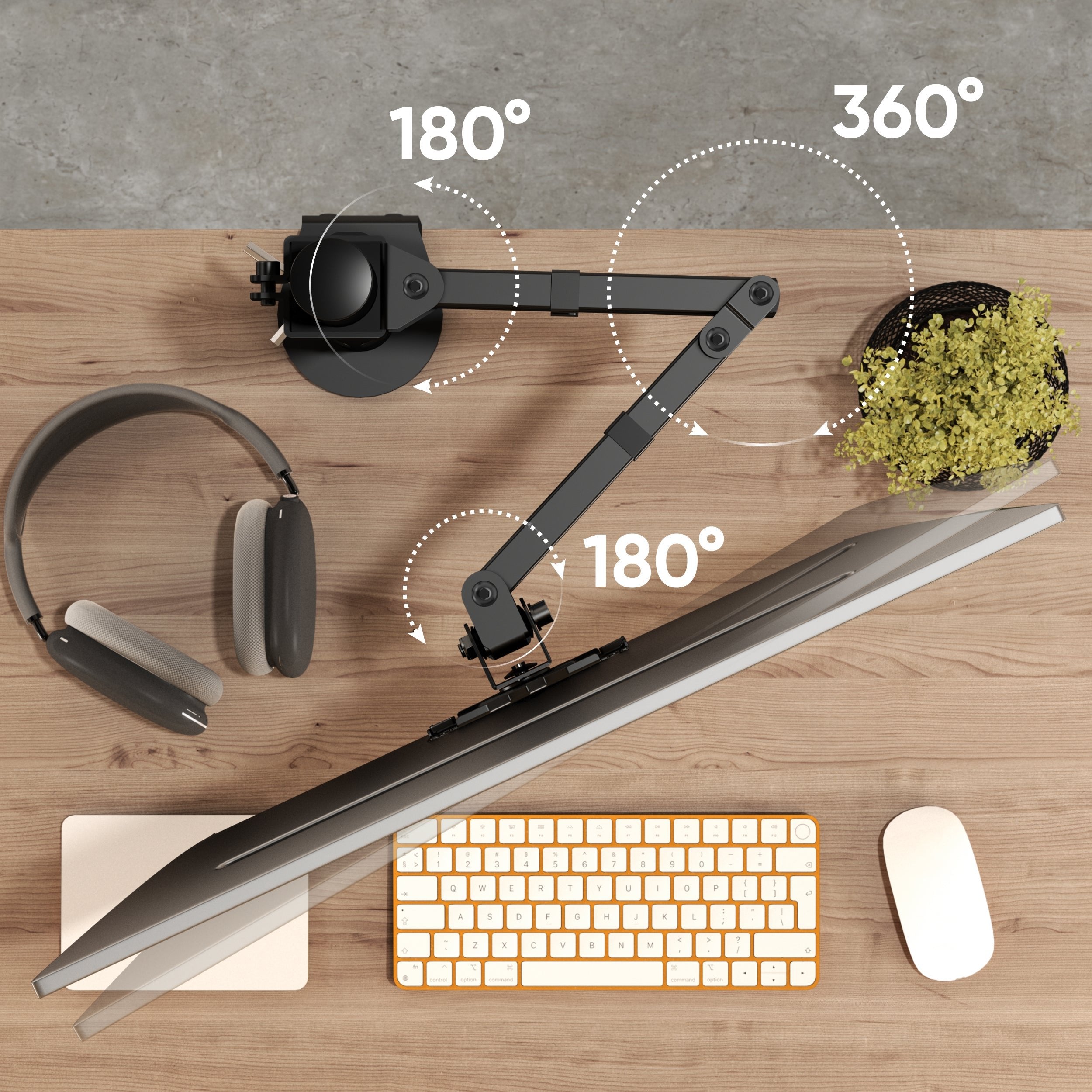 EAN 4603726156950 - ONKRON D121E-B soporte para monitor 86,4 cm (34") Escritorio Negro imagen 5