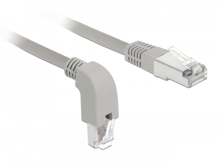 Delock Netzwerkcable Rj45 Cat.6 S Ftp Unten Gewinkelt   Gerade 1 M