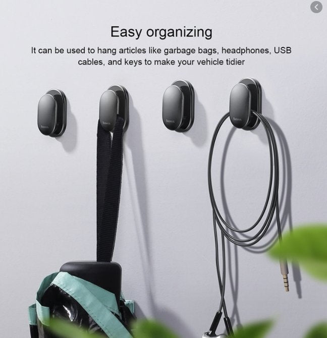 Baseus Car Tool Small Shell Vehicle Hook Black (Acggbk-01)