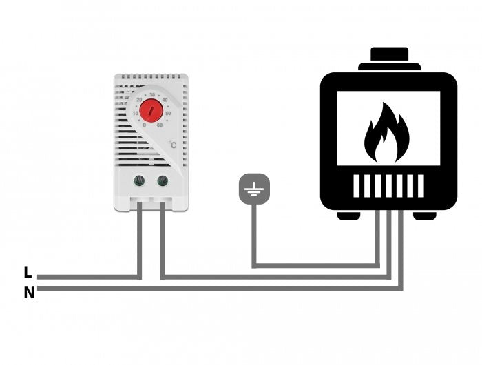 Thermostat Mit Schliesser-Kontakt Für Hutschiene
