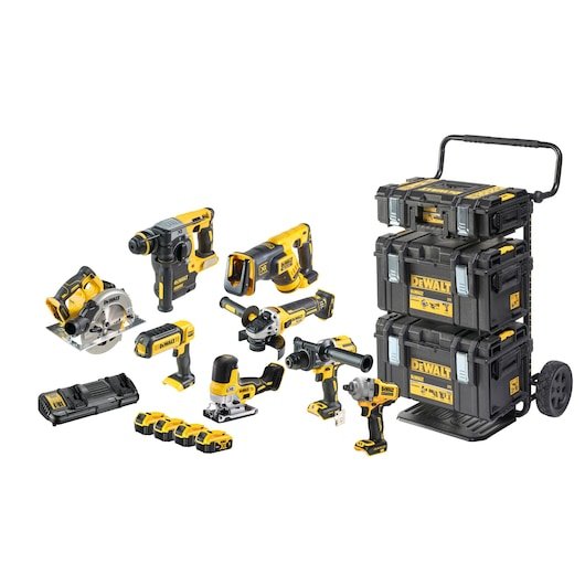 Dewalt Paquete De Combinación Dck856p4, 18 Voltios, Taladro Percutor Dck856p4-Qw