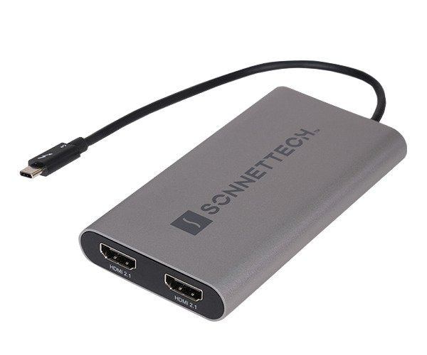 EAN 732311013881 - Sonnet TB-DHDMI-21 adaptador de cable de vídeo 0,2 m Thunderbolt 3 2 x HDMI Gris imagen 1