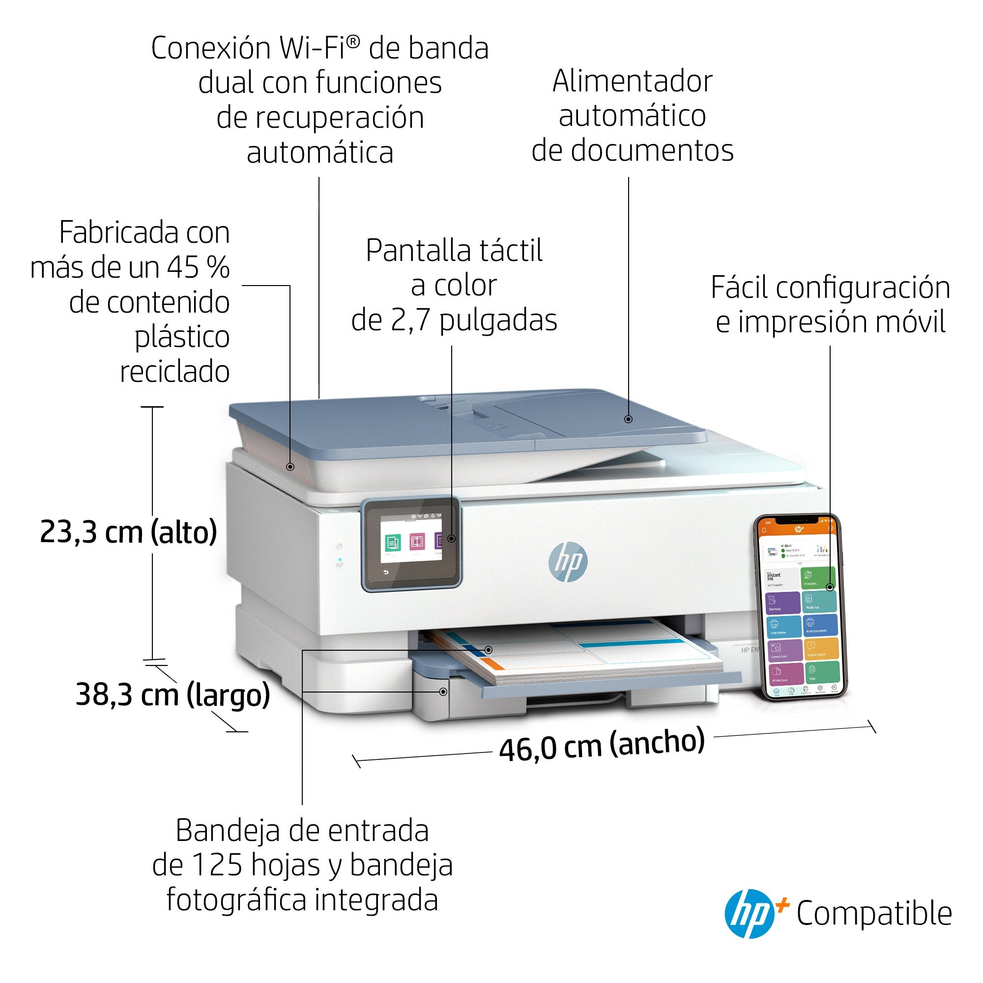 EAN 0195697709593 - HP ENVY Inspire 7921e AiO Printer Inyección de tinta térmica A4 4800 x 1200 DPI 15 ppm Wifi imagen 6