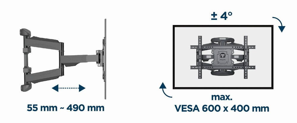 Gembird Wm-75st-02 Soporte Para Tv 190,5 Cm (75") Acero 32-75inch