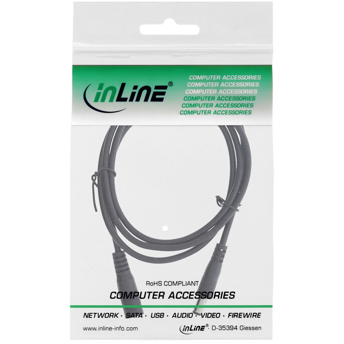 EAN 4043718308859 - InLine 26955B cable de transmisión Negro 0,5 m 5.5 x 2.1 mm imagen 2