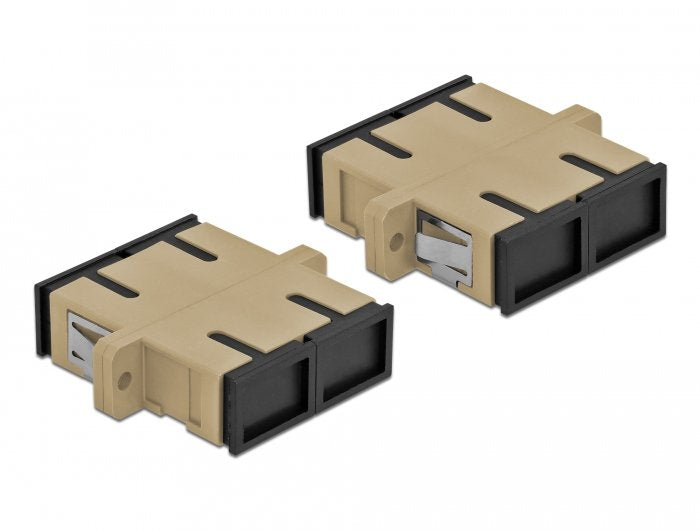 Delock Lwl Kupplung Sc Duplex Buchse Zu Sc Duplex Buchse Multimode 4 Stück Beige