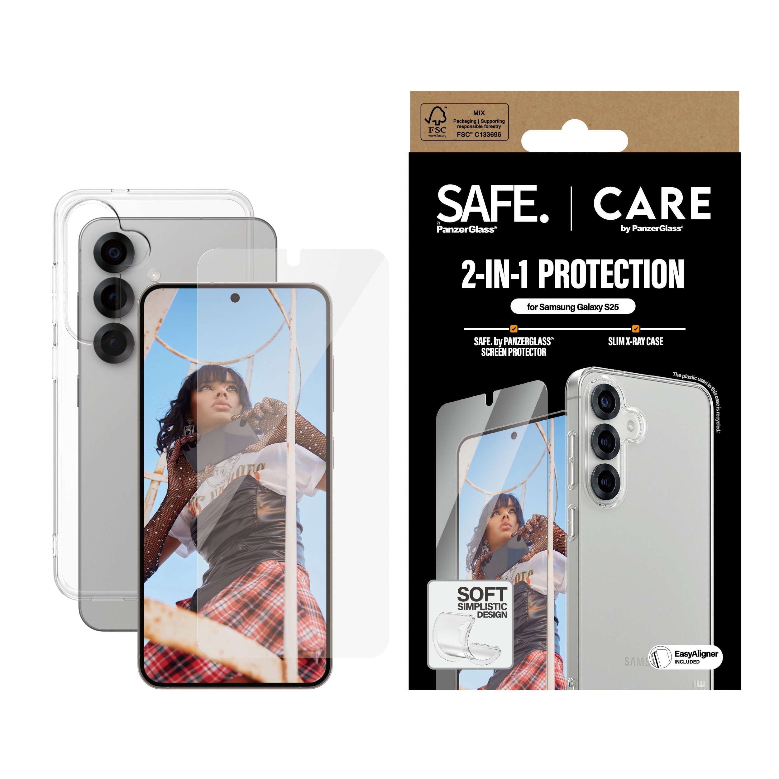 EAN 5715685016110 - PanzerGlass CARE™ by ® 2-in-1 Bundle Samsung Galaxy S25 Protector de pantalla 1 pieza(s) imagen 2