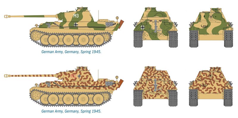 EAN 8001283075046 - Italeri PZ. KPFW. V PANTHER AUSF.G Tank model Kit de montaje 1:72 imagen 4