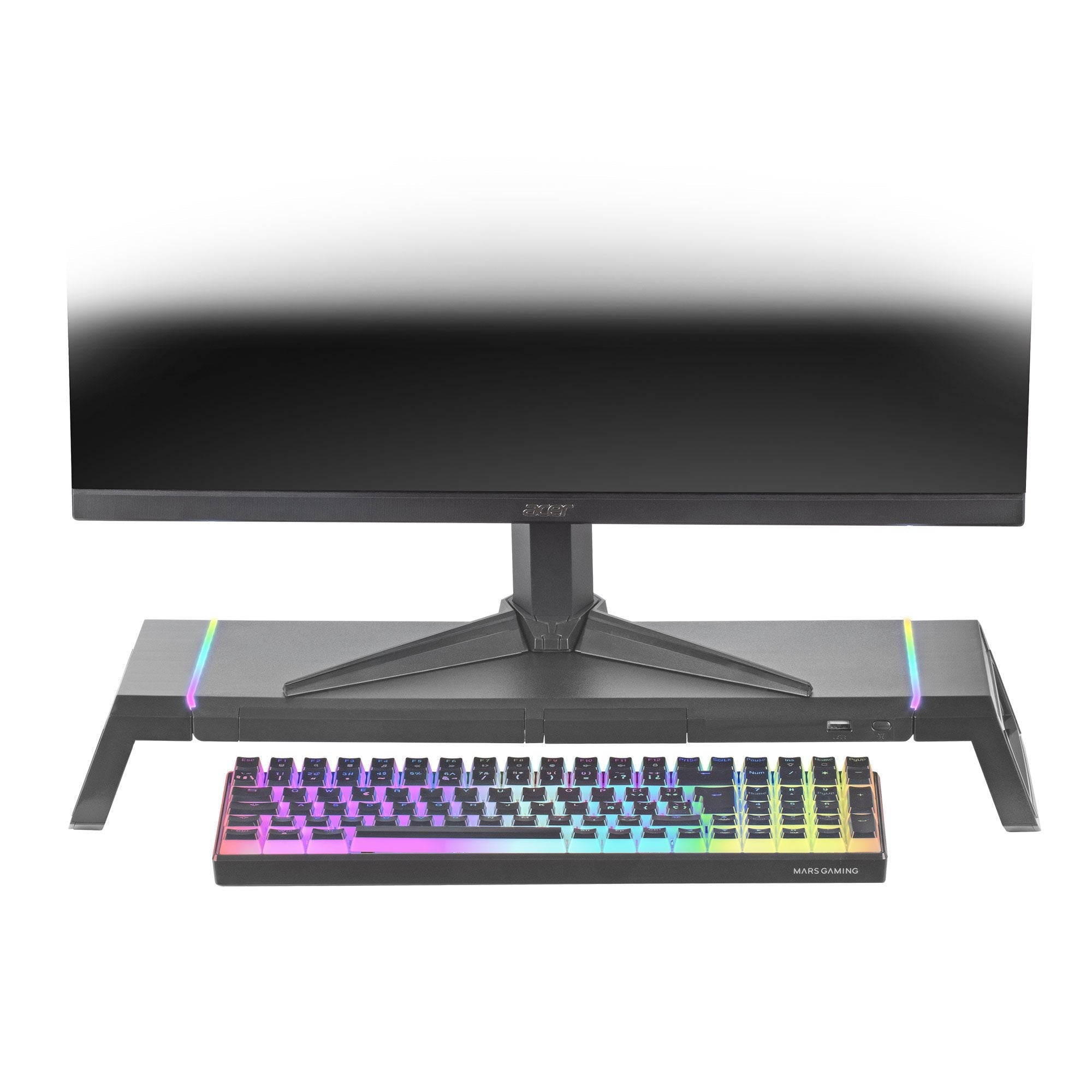 Soporte Gaming Para Monitor Mars Gaming Mgs-One Hasta 30 Kg Negro