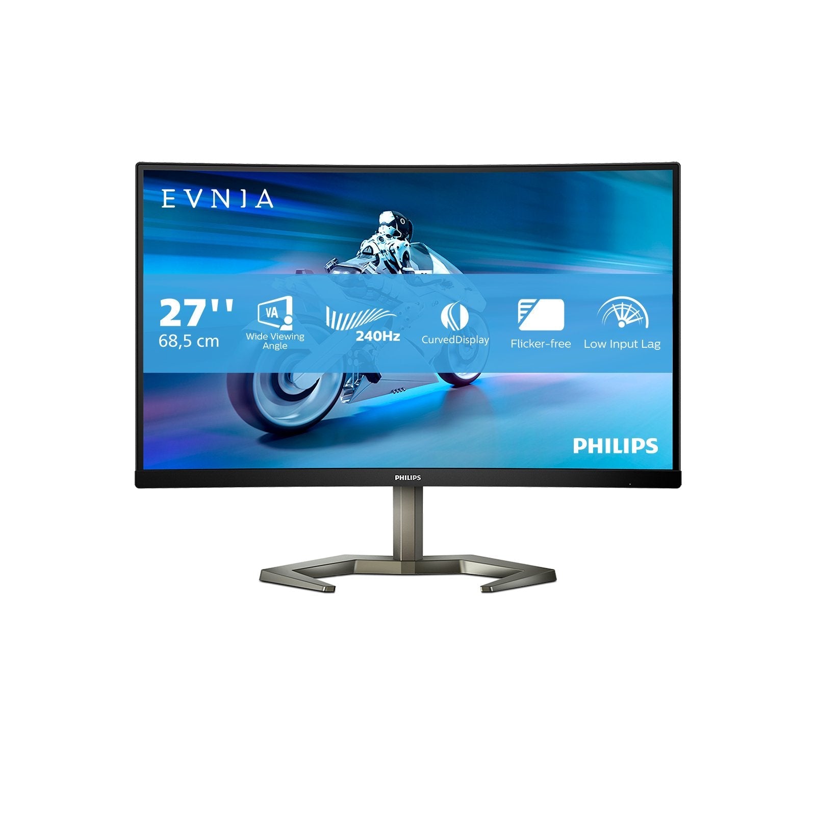 Monitor Gaming Curvo Philips 27m1c5200w 27' Full Hd 0.5ms 240hz Va Negro