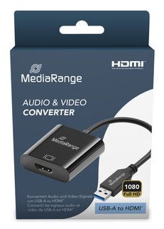 Mediarange Usb-A Zu Hdmi Audio Und Video Convertidor, 20cm Sw
