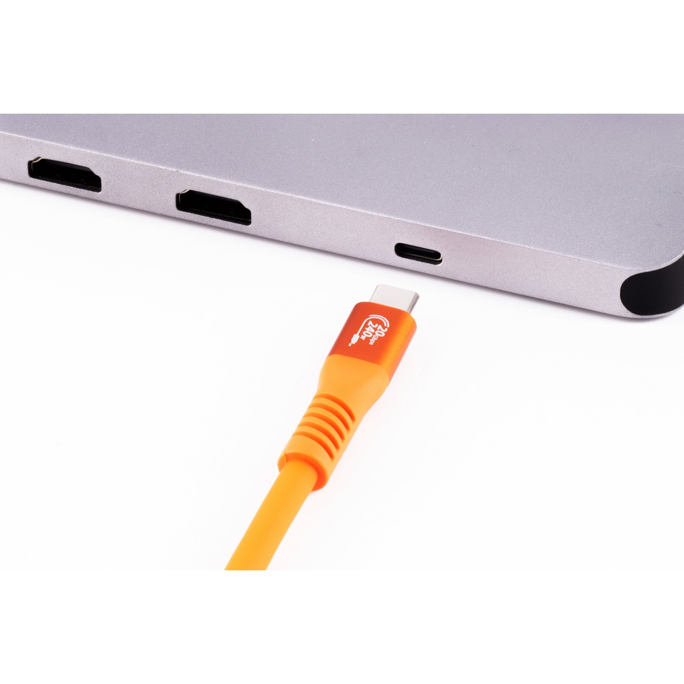Shiverpeaks Usb-C Cable De Carga 3.2, 240w, Orange, 2m