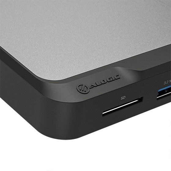 Alogic Duch2 Base Para Portátil Y Replicador De Puertos Alámbrico Usb 3.2 Gen 2 (3.1 Gen 2) Type-C Negro, Gris