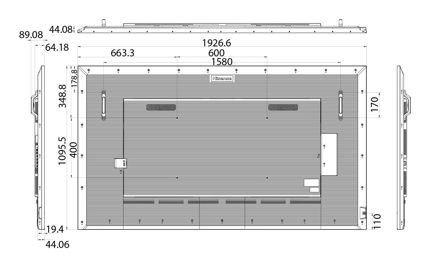 EAN 6973172944325 - Hisense 86DM66D pantalla de señalización Pizarra de caballete digital 2,18 m (86") Wifi 500 cd / m² Full  imagen 7