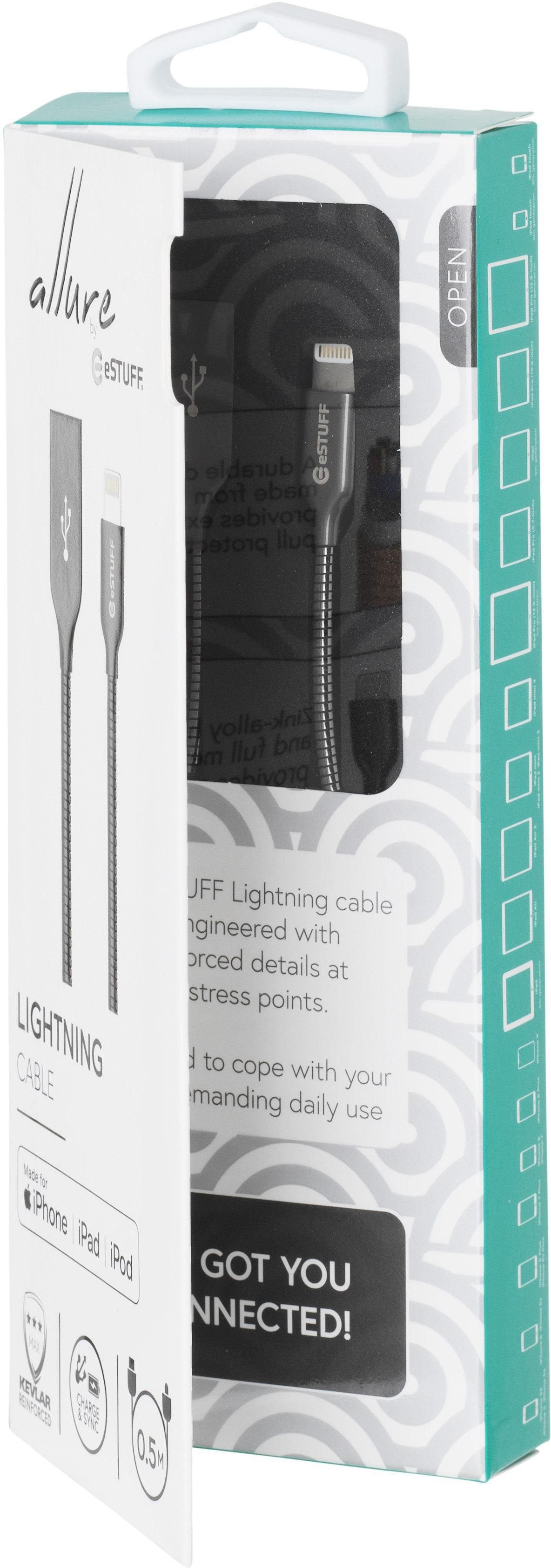 Lightning Cable Mfi 0,5m Steel 8pin Lightning - Usb A Male