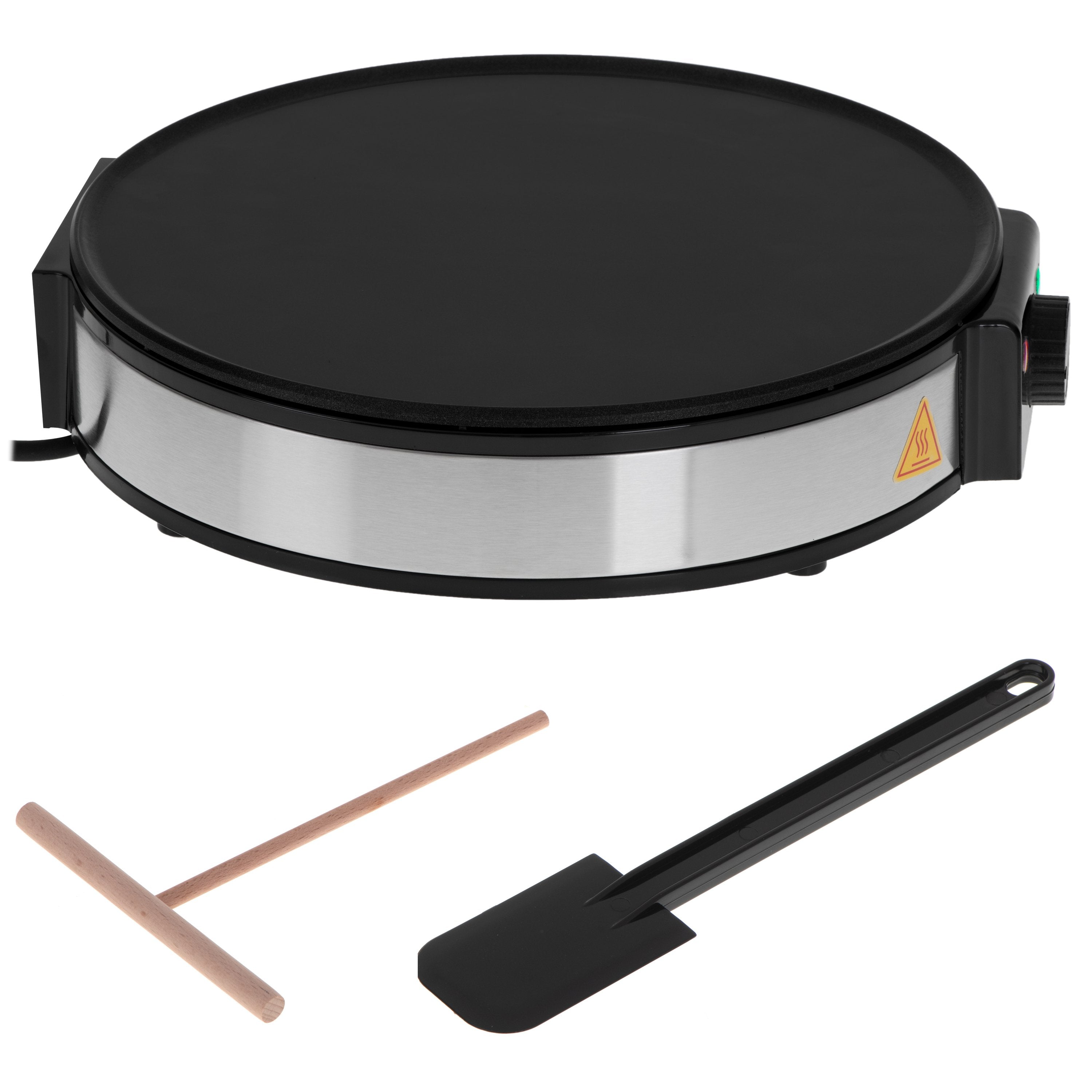 Adler Ad 3058 Crepe Maker, 1600 W, 30 Cm, Stainless Steel Black