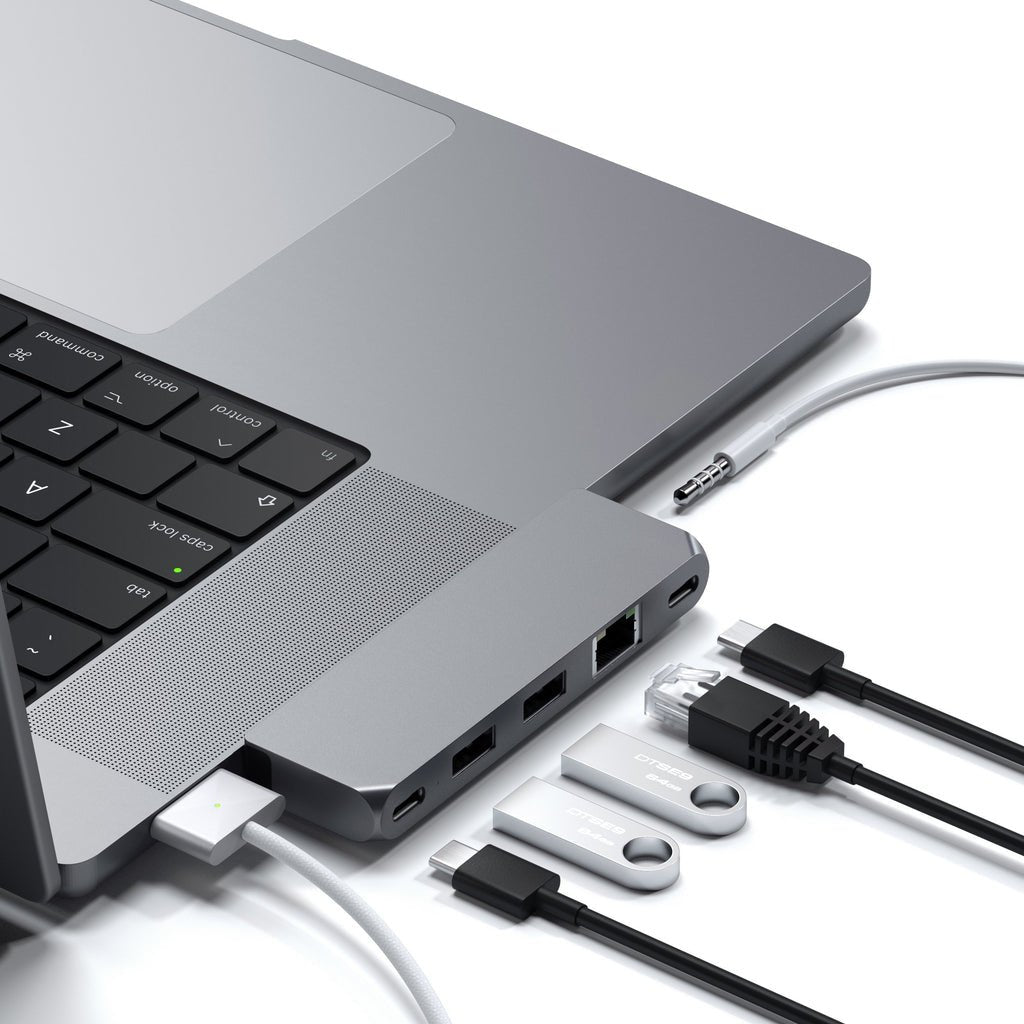 Satechi Pro Hub Mini Usb-C Do Macbook (2xusb-C, 2x Usb-A, Ethernet, Jack Port) (Pro&Air&Max) (Gwiezdna Szarosc)