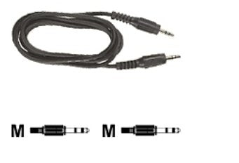Audio Mini Jack Kabel 20,0m,  Mini Jack Han/Han, Sort.
