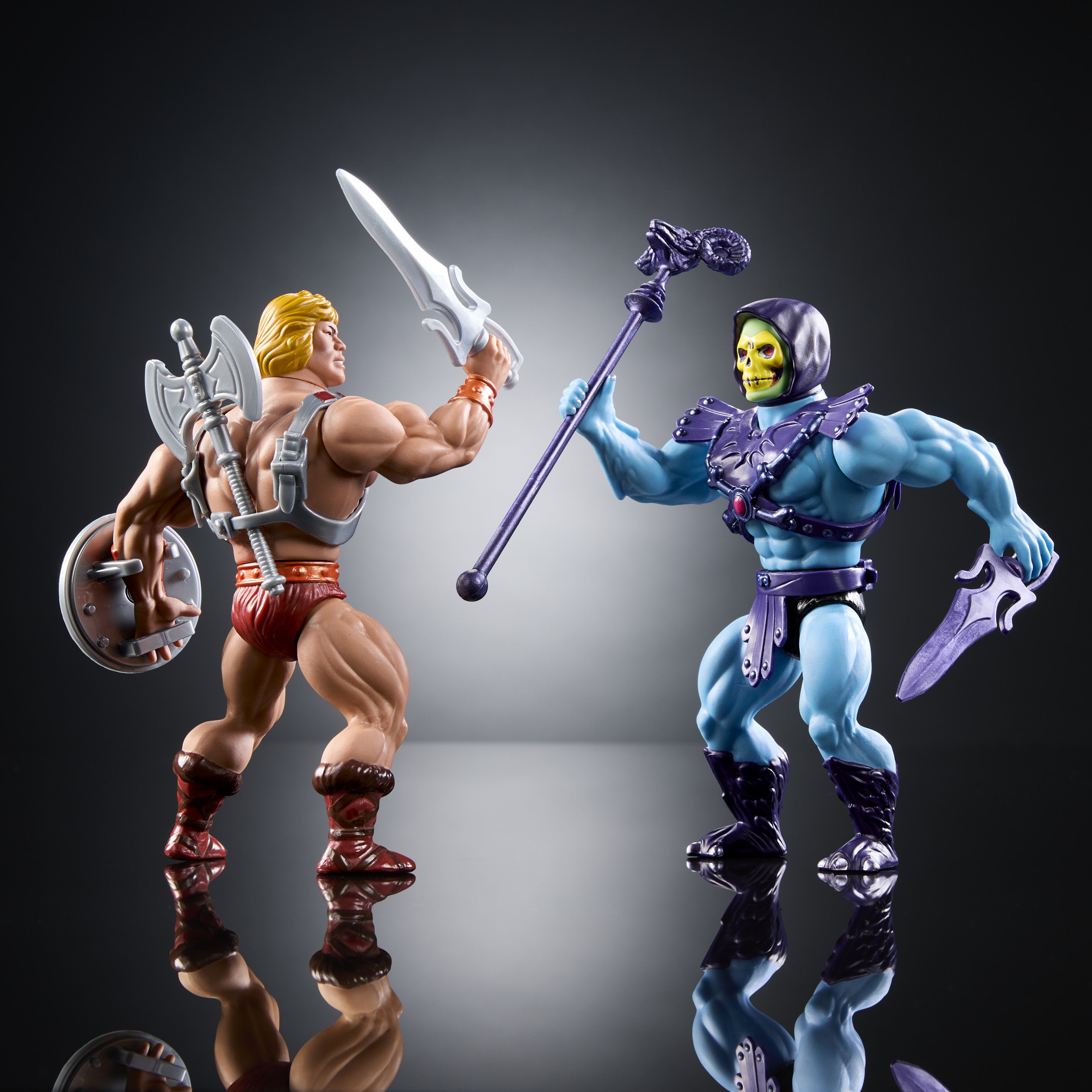 Set 2 Figuras He-Man Y Skeletor 80 Aniversario Mattel Masters Of The Universe Origins 14cm