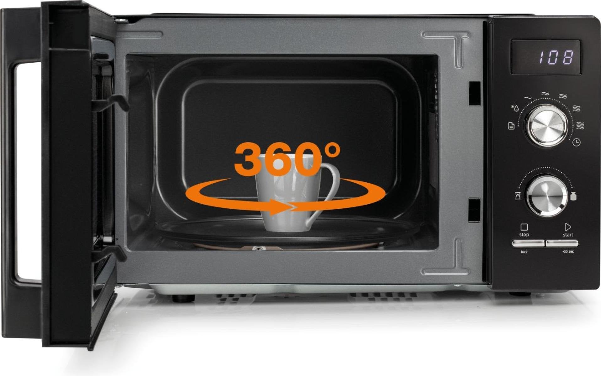 Horno Microondas Gorenje Mo20a3bh, Capacidad 20 L, Potencia 800 W, Negro