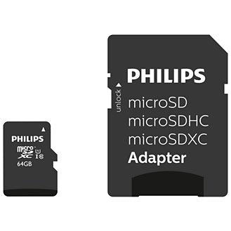 Philips Sd Micro Sdhc Card  64gb Card Class 10 Incl. Adapter