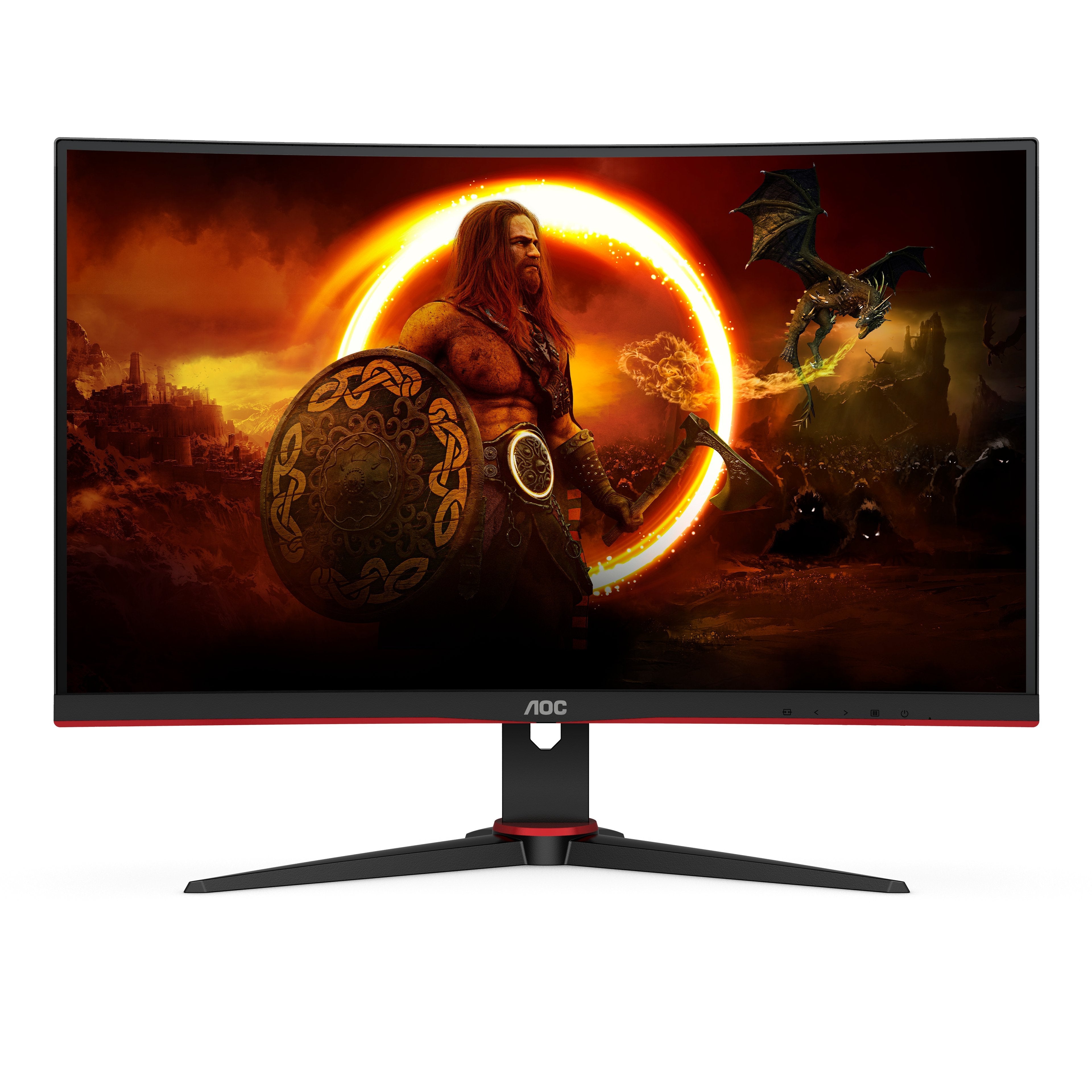 Monitor Aoc 27" C27g2ze/Bk Full Hd Led Gaming Curvo 16:9 0,5ms 240hz 2xhdmi Dp Vesa Full Hd Negro Rojo