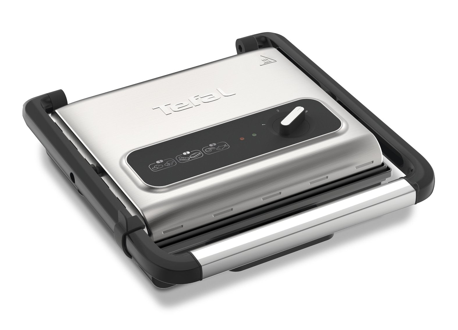 Tefal Inicio Gc242d Parrilla Eléctrica De Contacto, Barbacoa De Contacto Acero Fino/Negro, Negro, Acero Inoxidable, Rectangular, Giratorio, 288 X 258 Mm, Tapa Con Bisagra, Listo