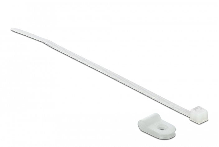 Delock 18859 Presilla Brida Atornillada Nylon Blanco 10 Pieza(S)