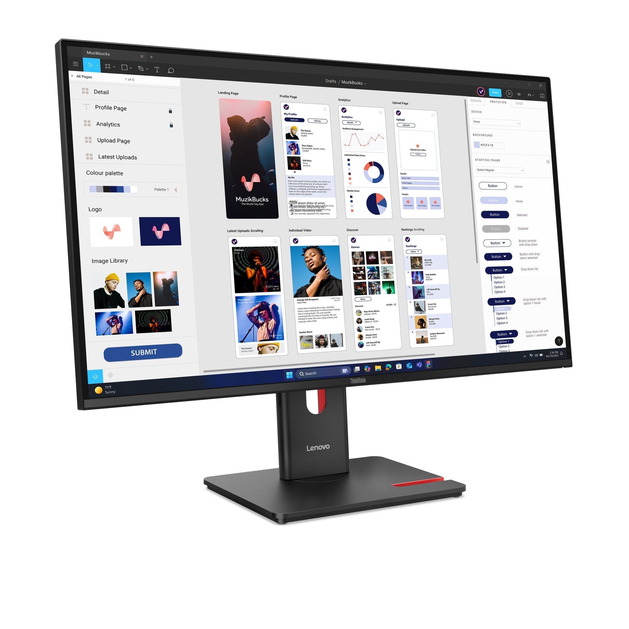 Monitor  Lenovo Thinkvision T32ud-40 31.5 3840x2160 Hdmi 3y Warranty