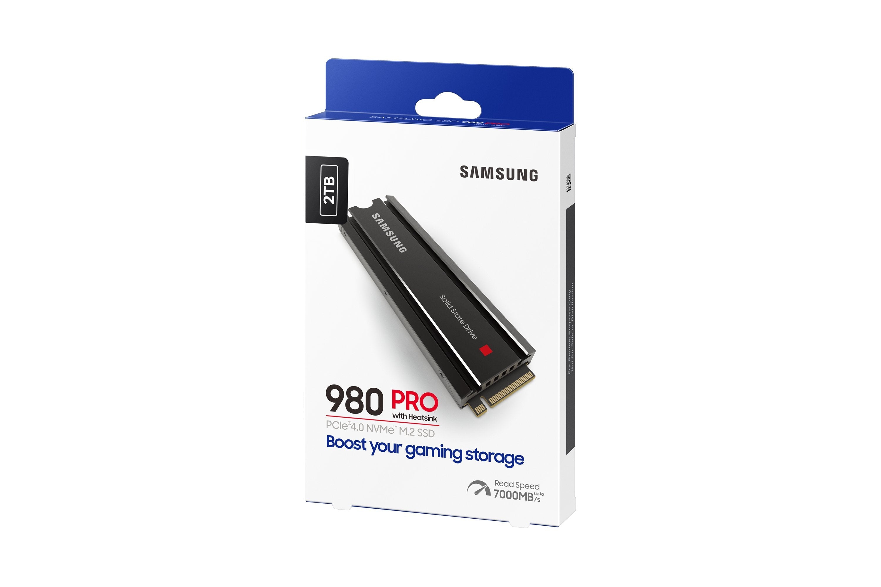 Disco Ssd Samsung 980 Pro M.2 2tb Pcie Gen4x4 2280 Rw 7000/5100, Mlc Nvme Heatsink Mz-V8p2t0cw