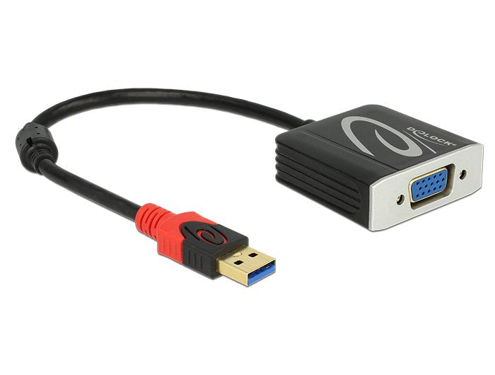 EAN 4043619627387 - DeLOCK 62738 adaptador de cable de vídeo 0,2 m VGA (D-Sub) Negro imagen 1