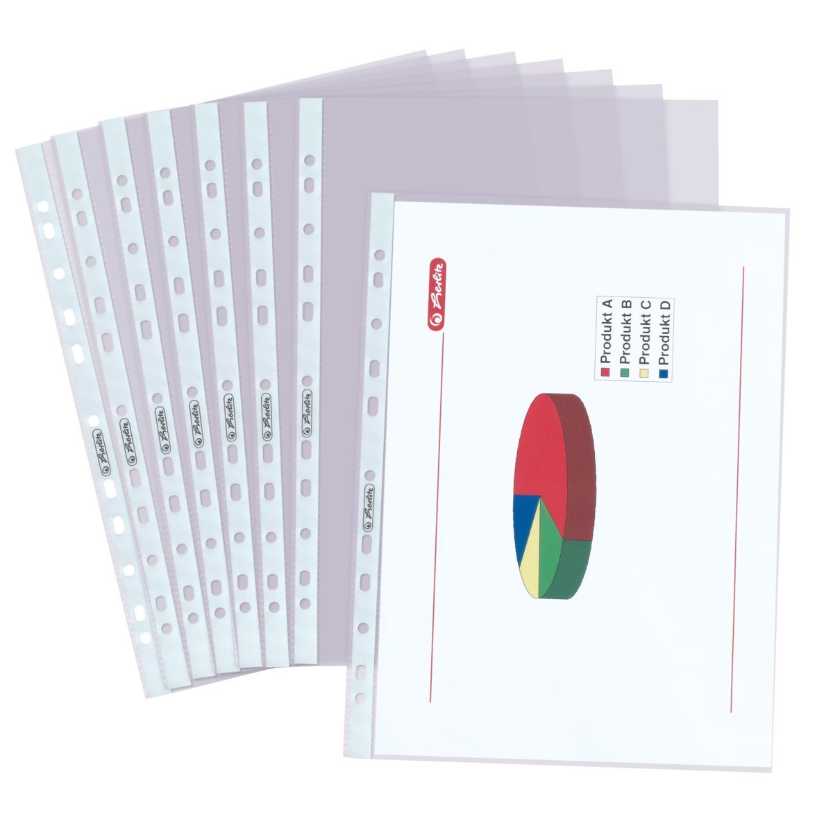 Funda Para Folleto Herlitz A4 Granulada Premium, Pack De 100