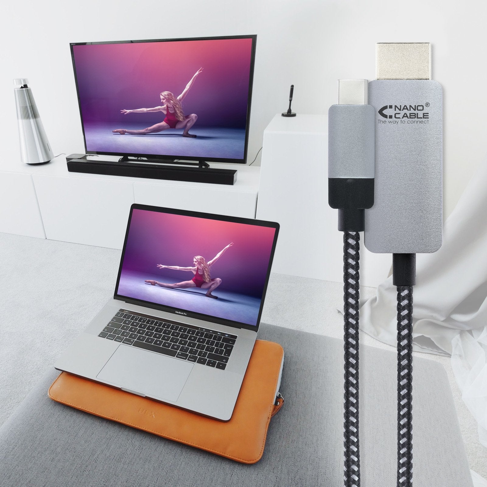 Nanocable Cable Conversor Usb-C Macho A Hdmi Macho 3m - Negro/Plata