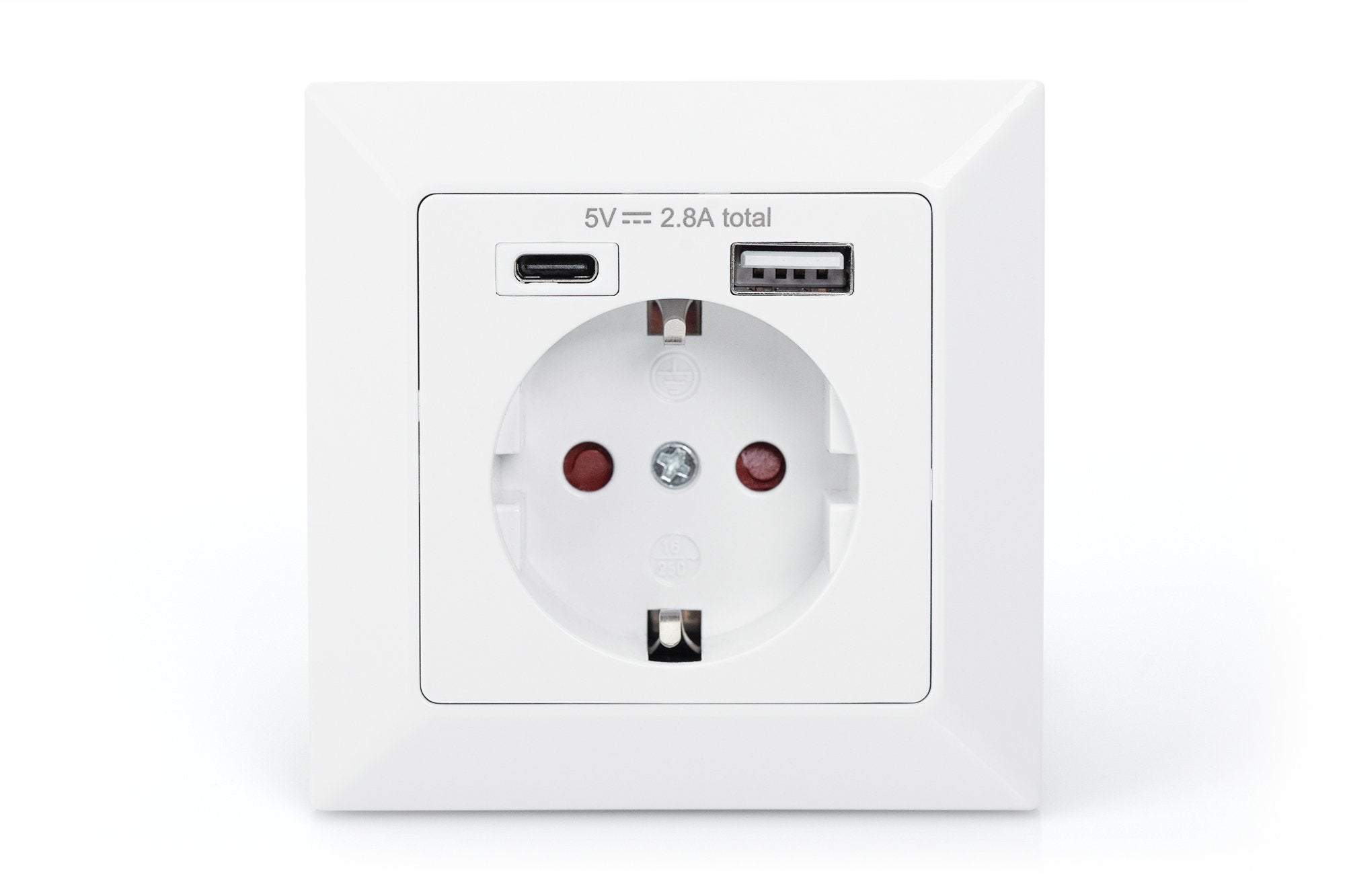 Digitus Da-70615 Toma De Enchufe Con 2 Puertos Usb