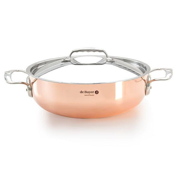 De Buyer Prima Matera Saucepot Copper/Steel 28cm Curved Induct.Cacerola