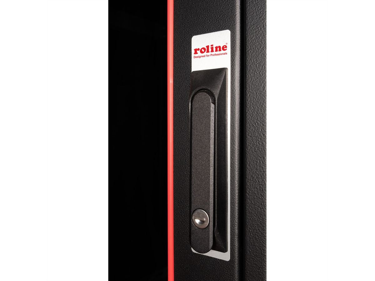 Roline 19-Zoll Netzwerkschrank Pro 32 He, 800x800 Bxt Glastr Schwarz
