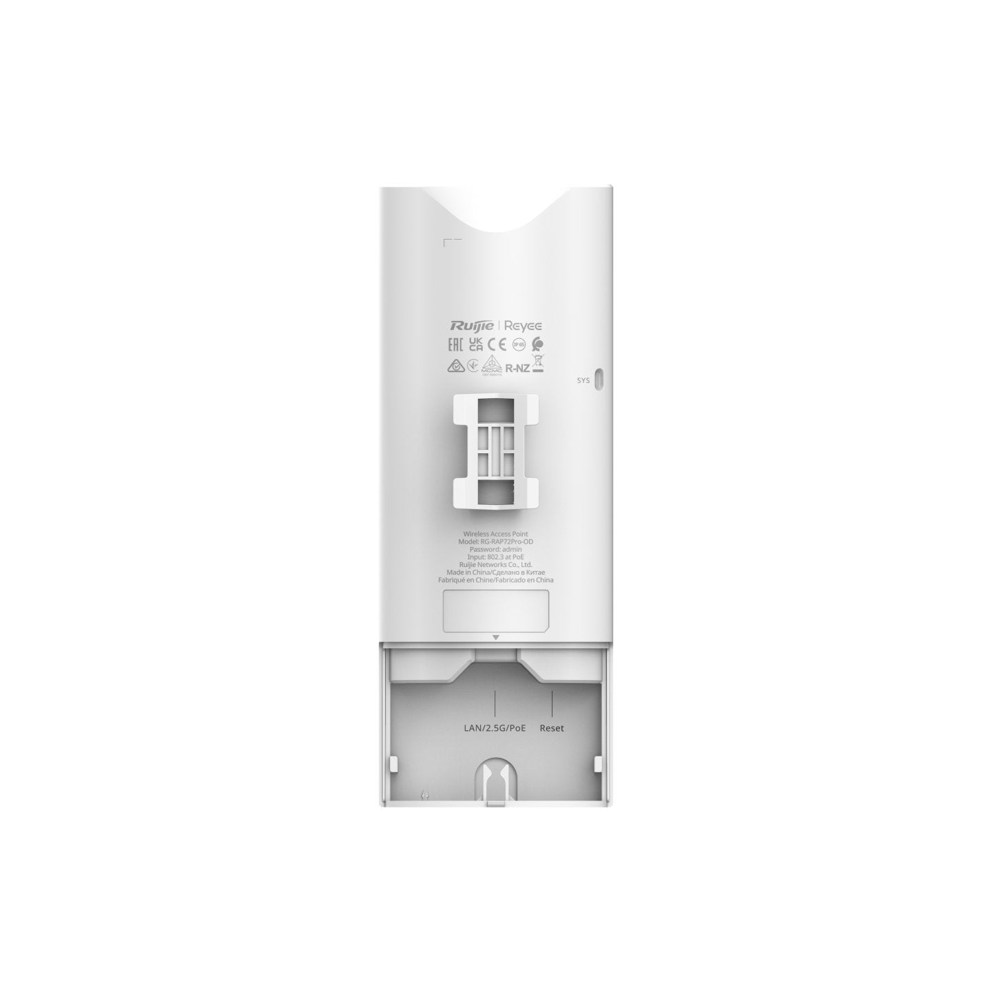 Punto De Acceso Exterior Wifi 7 Ruijie Rg-Rap72pro-Od Be5040 5011mbps 5ghz 1x2.5gb Poe+ Ip65 Mesh