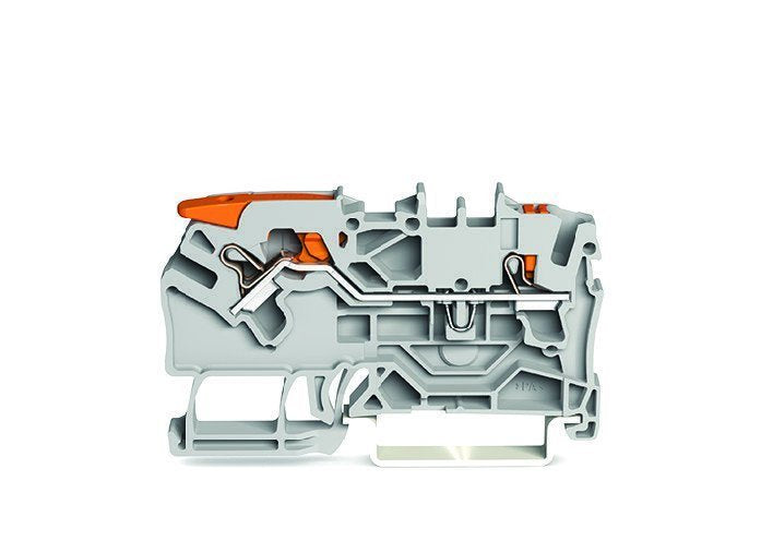 Wago 2102-5201 2-Leiter-Durchgangsklemme ,Mit Hebel Und Drcker,2,5mm,Grau