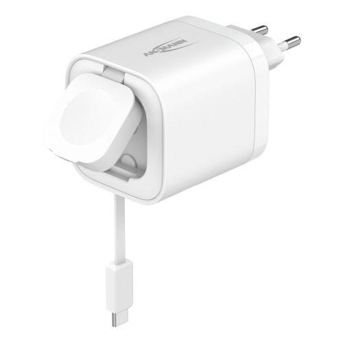 Ansmann Cargador Usb C De 65 W Con Cable Integrado Y Cargador De Apple Watch