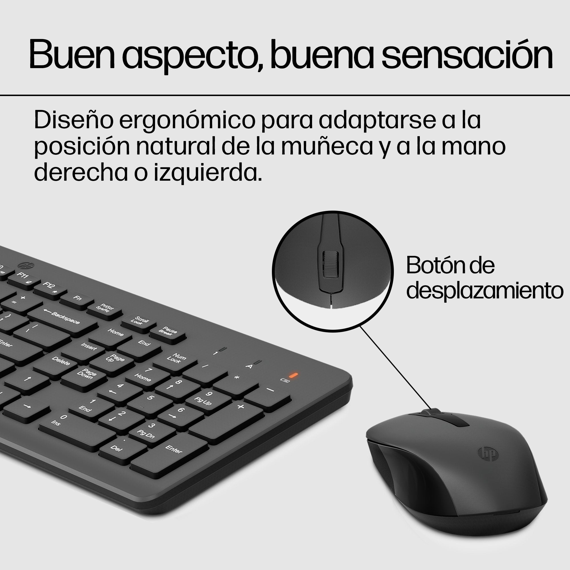 EAN 197029648860 - HP 300 Wireless Mouse and Keyboard Combination teclado Ratón incluido Universal RF inalámbrico Negro imagen 3