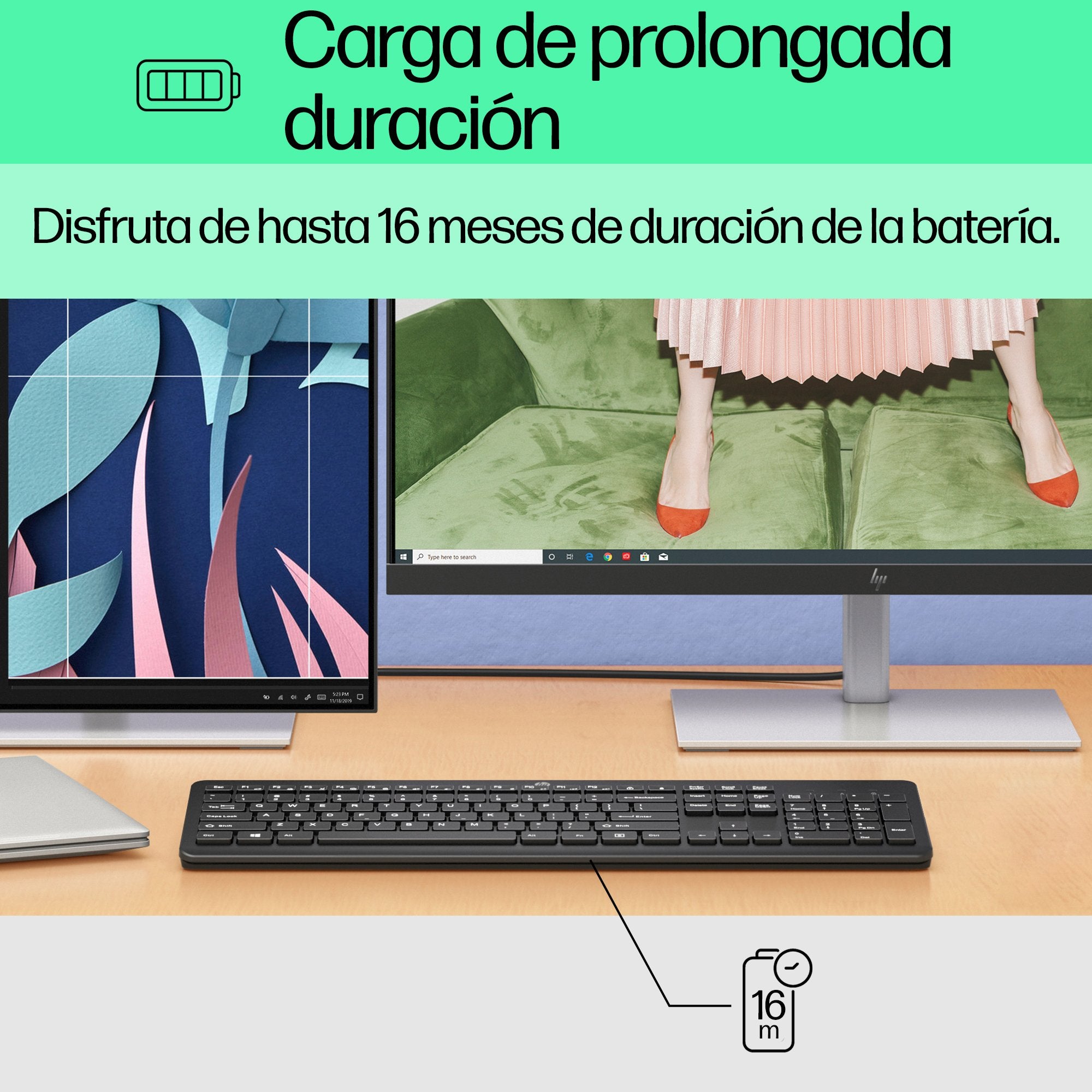 EAN 0195908430155 - HP 230 Wireless Keyboard teclado Universal RF inalámbrico Negro imagen 7
