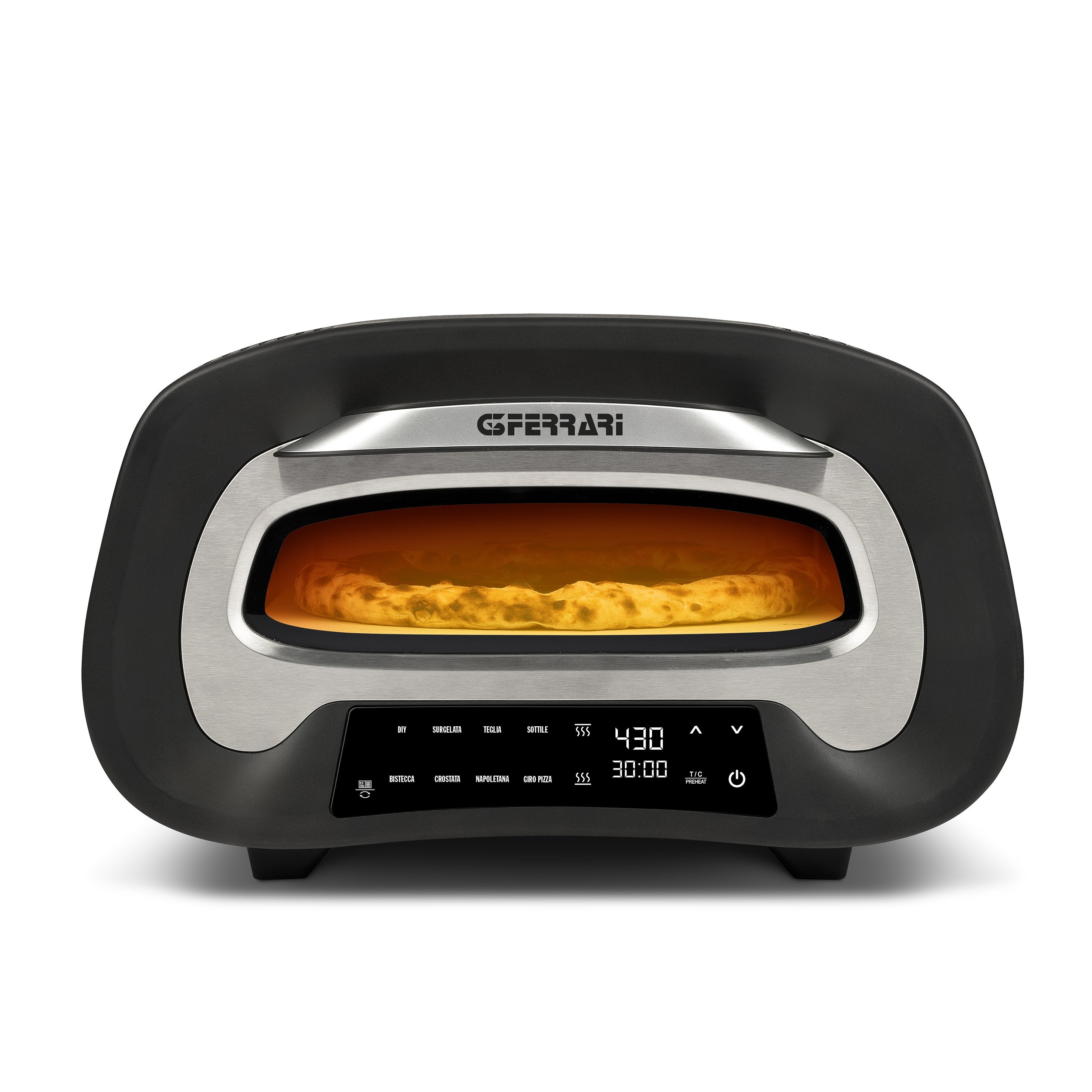 EAN 8055176402624 - G3 Ferrari Pronto Pizza 2 minuti fabricante de pizza y hornos 1 Pizza(s) 1700 W Negro, Plata imagen 2