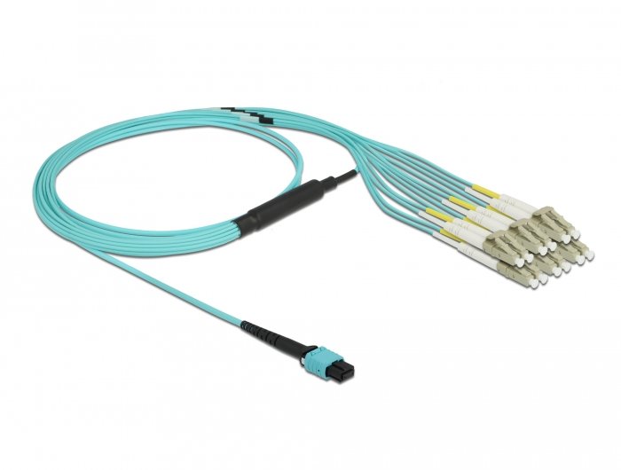 Delock Lwl Cable Mpo Hembra A 12 X Lc Duplex Macho, Mm Om3, 50/125 ?M, 2 M