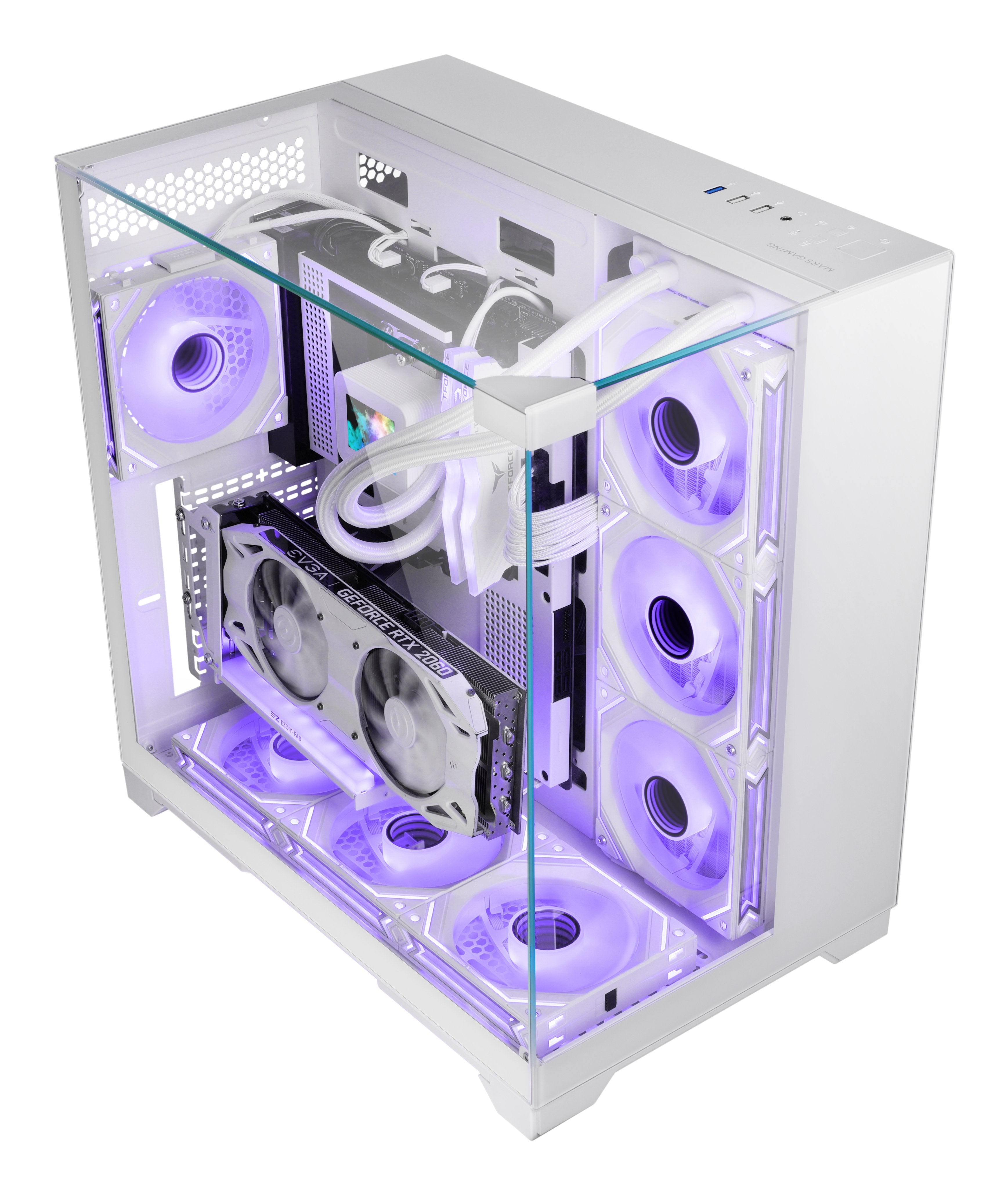 Caja Gaming Minitorre Mars Gaming Mc-Vision Blanca