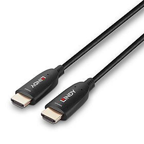 Cable Lindy  Fibra Óptica Híbrido Hdmi 2.1 8k60 Negro, 10 Metros, Cable Aoc 38510